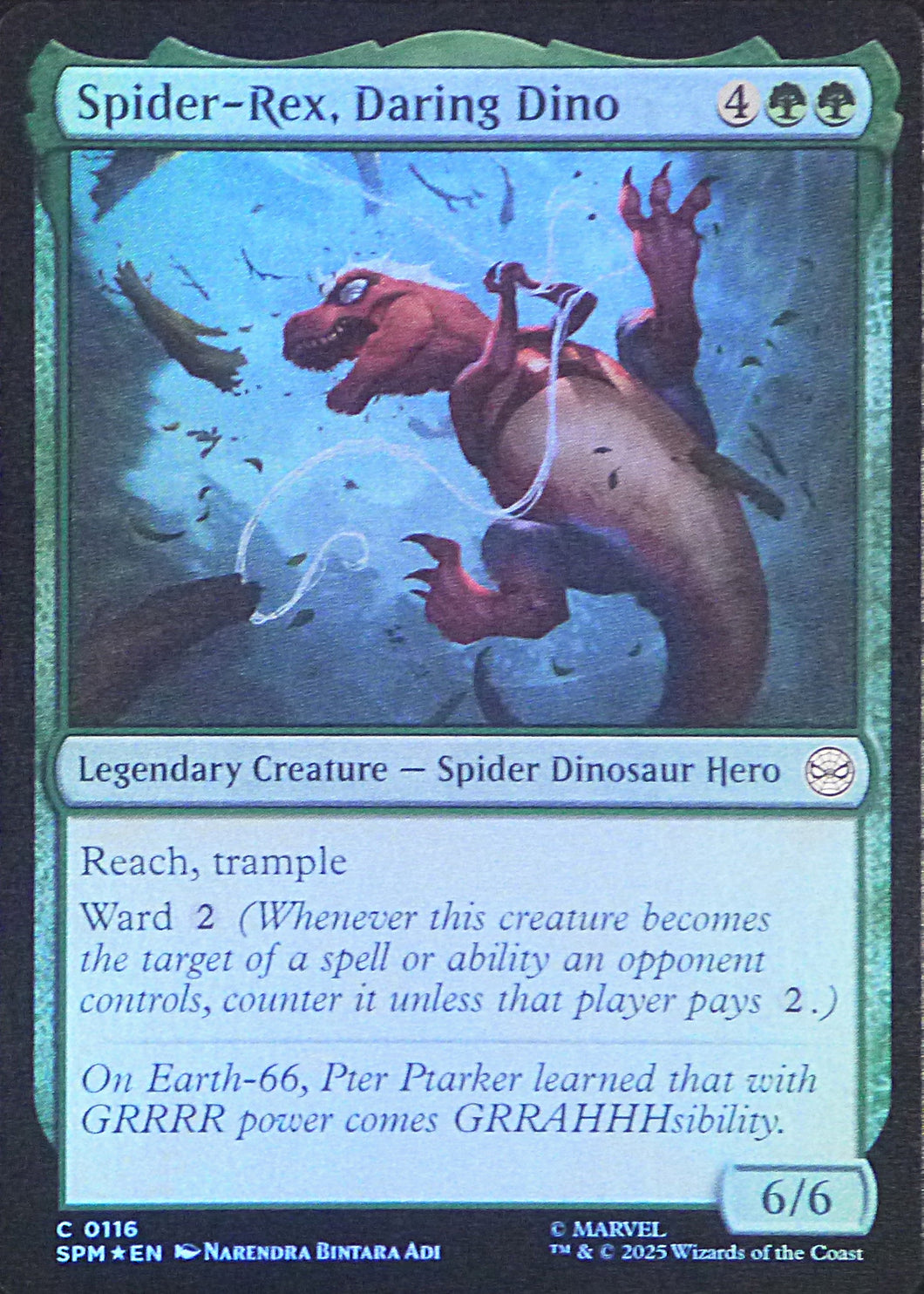 Magic the Gathering: Spider-Man

Spider-Rex, Daring Dino SPM C0116 - Foil