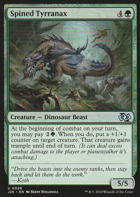 Magic the Gathering: Foundations Jumpstart Spined Tyrranax J25 U0026