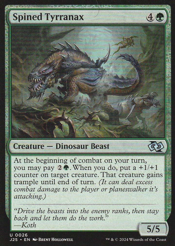 Magic the Gathering: Foundations Jumpstart Spined Tyrranax J25 U0026