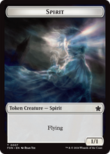Load image into Gallery viewer, Magic the Gathering: Foundations
Spirit FDN T0007 Token

This card has been never played and placed straight in to a Ultra Pro Penny Sleeve
