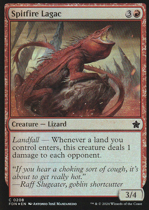 Magic the Gathering: Foundations Spitfire Lagac FDN C0208 Foil