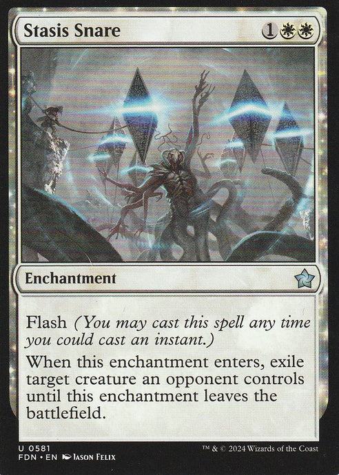 Magic the Gathering: Foundations Stasis Snare FDN U0581 Non-Foil