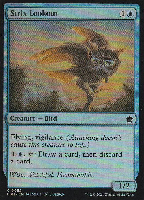 Magic the Gathering: Foundations Strix Lookout FDN C0052