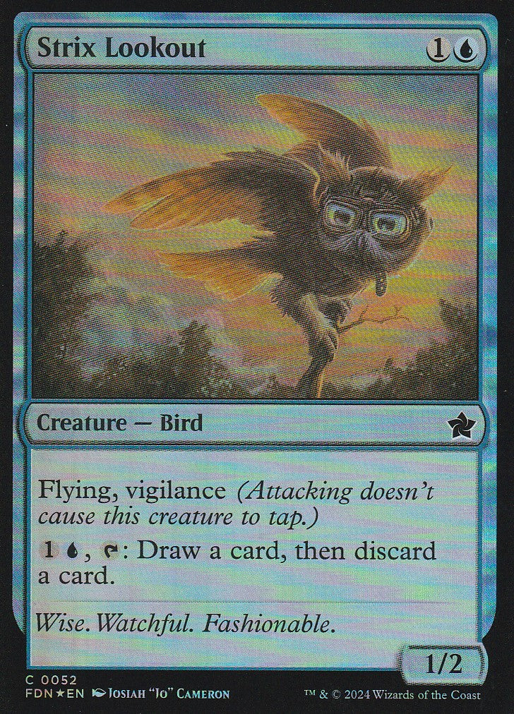 Magic the Gathering: Foundations Strix Lookout FDN C0052