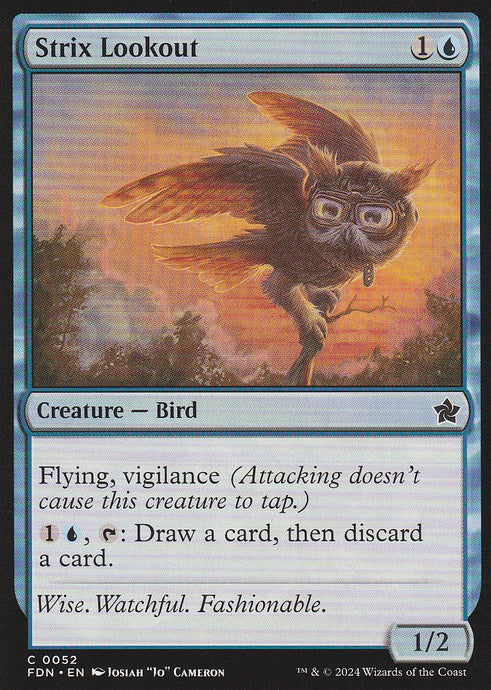 Magic the Gathering: Foundations Strix Lookout FDN C0052 Non-Foil