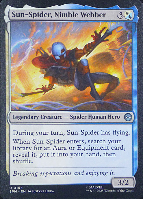 Magic the Gathering: Spider-Man

Sun-Spider, Nimble Webber SPM U0154