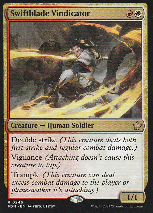Magic the Gathering: Foundations Swiftblade Vindicator FDN R0246 Non-Foil
