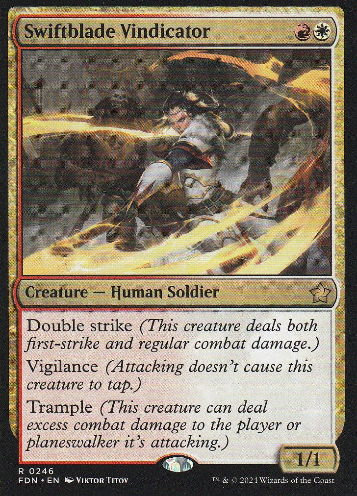 Magic the Gathering: Foundations Swiftblade Vindicator FDN R0246 Non-Foil