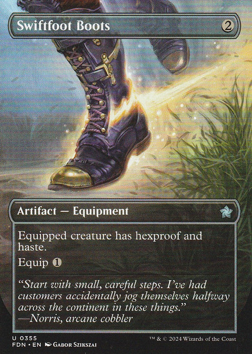 Magic the Gathering: Foundations Swiftfoot Boots Borderless FDN U0355