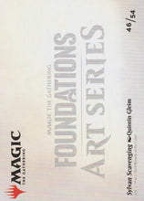 Load image into Gallery viewer, Magic the Gathering: Foundations Sylvan Scavenging Foundation Art Series 46 of 54 Back Side

