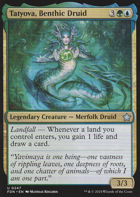 Magic the Gathering: Foundations Tatyova, Benthic Druid FDN U0247 Non-Foil