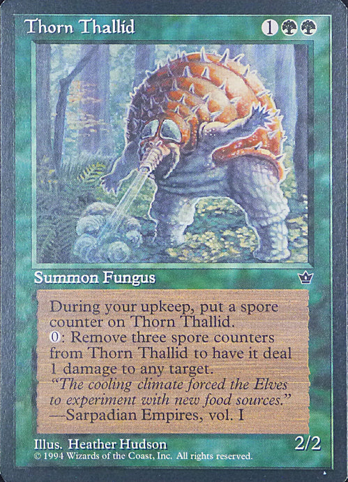 Magic the Gathering: Fallen Empires

Thorn Thallid Fallen Empires C0080b