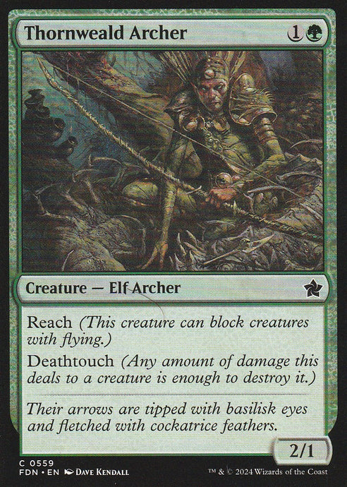 Magic the Gathering: Foundations Thornweald Archer FDN C0559 Non-Foil