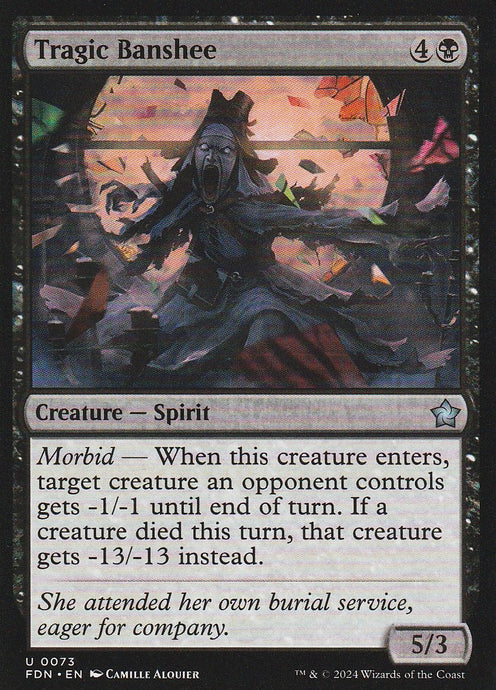 Magic the Gathering: Foundations Tragic Banshee FDN U0073 Non-Foil