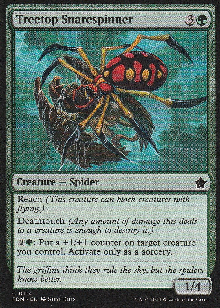 Magic the Gathering: Foundations Treetop Snarespinner FDN C0114 Non-Foil