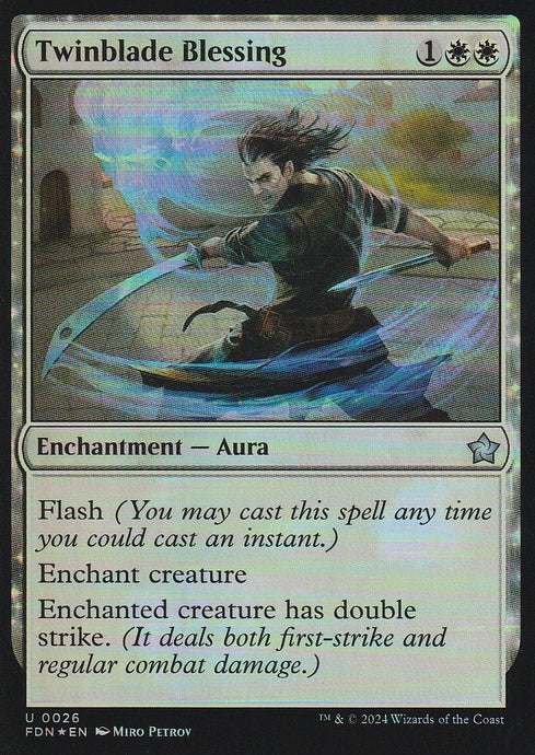 Magic the Gathering: Foundations Twinblade Blessing FDN U0026 Foil