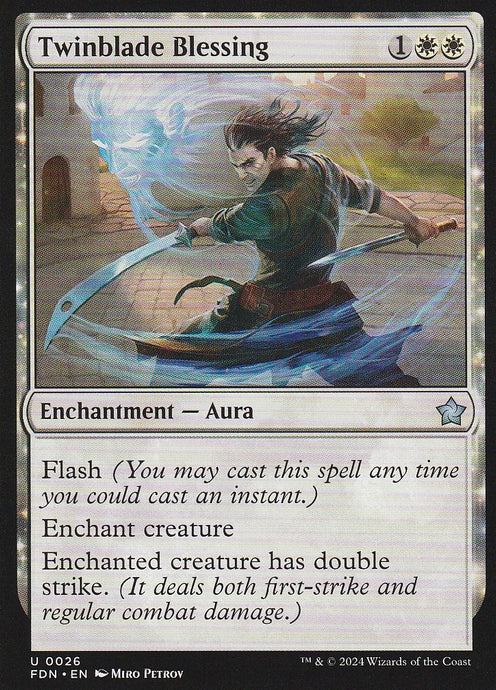 Magic the Gathering: Foundations Twinblade Blessing FDN U0026 Non-Foil