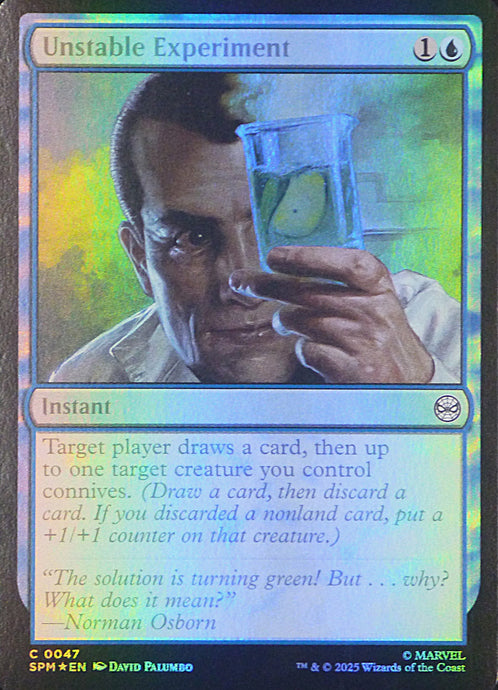 Magic the Gathering: Spider-Man

Unstable Experiment SPM C0047 - Foil