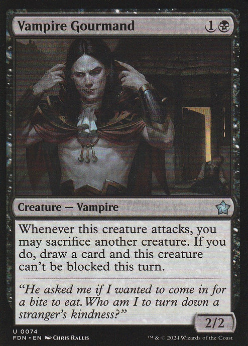 Magic the Gathering: Foundations Vampire Gourmand FDN U0074 Non-Foil