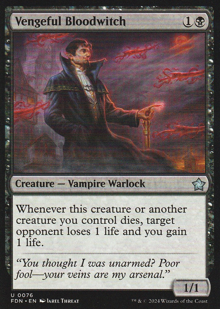 Magic the Gathering: Foundations Vengeful Bloodwitch FDN U0076 Non-Foil