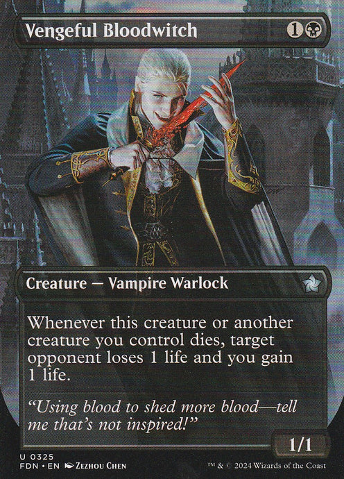 Magic the Gathering: Foundations Vengeful Bloodwitch FDN U0325 Borderless