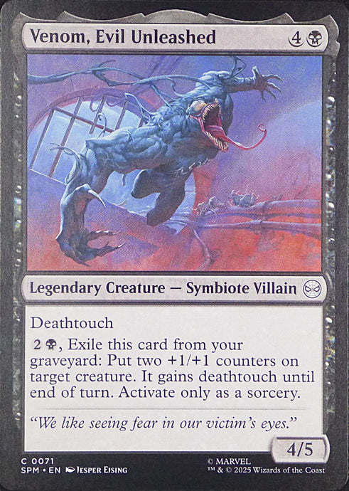 Magic the Gathering: Spider-Man

Venom, Evil Unleashed SPM C0071