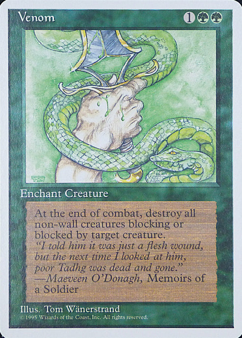 Magic the Gathering: Fourth Edition

Venom Fourth C0280