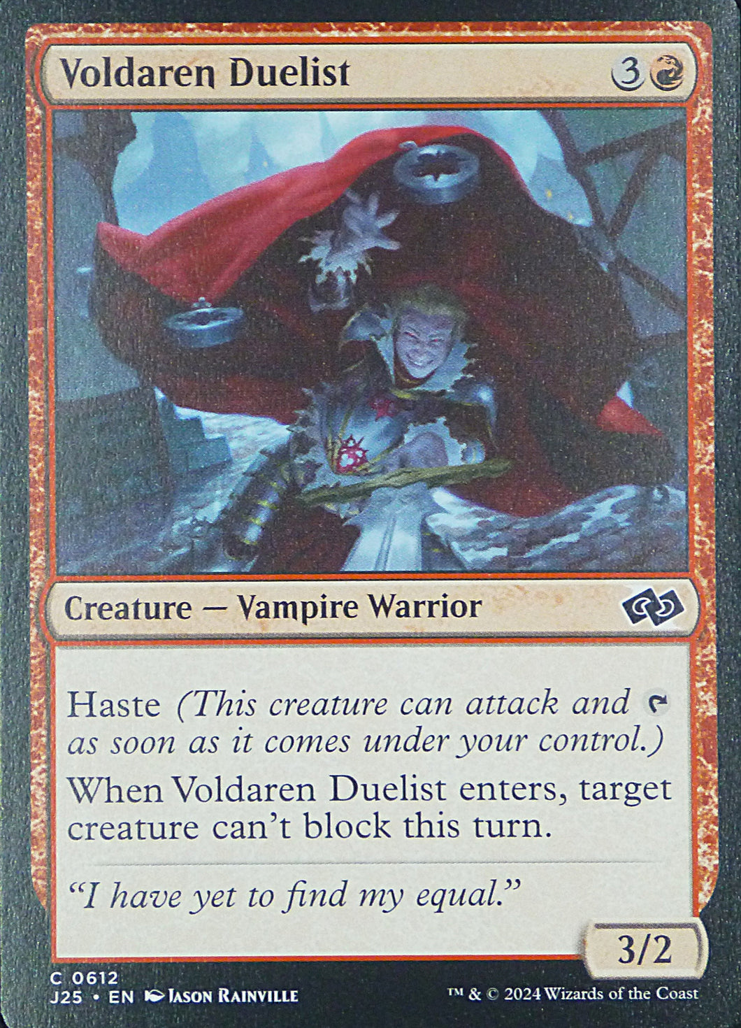 Magic the Gathering: Foundations Jumpstart

Voldaren Duelist J25 C0612