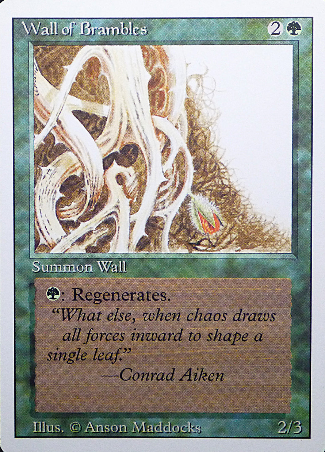 Magic the Gathering: Revised/3rd Edition
Wall of Brambles - Revised - Uncommon - 224