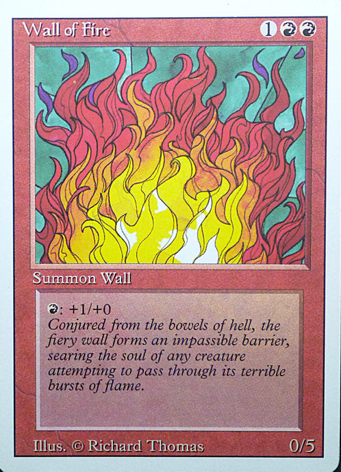 Magic the Gathering: Revised/3rd Edition
Wall of Fire - Revised - Uncommon - 183