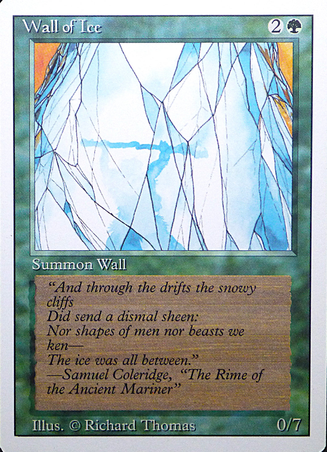 Magic the Gathering: Revised/3rd Edition
Wall of Ice - Revised - Uncommon - 225