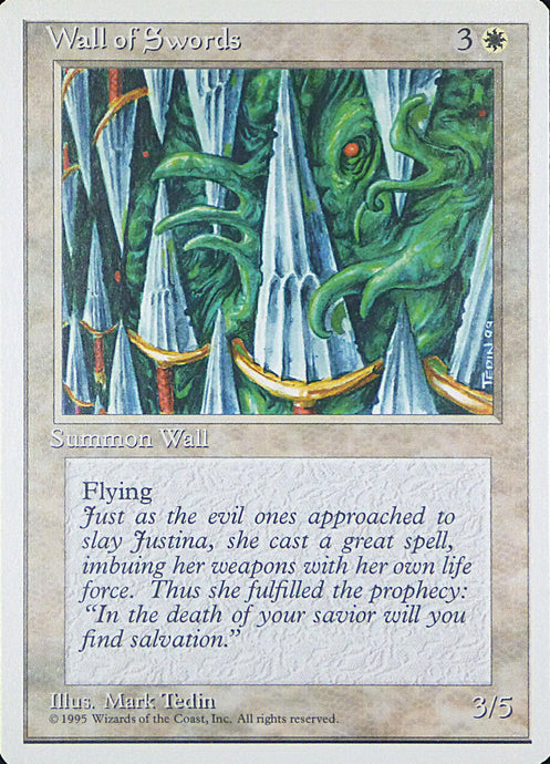 Magic the Gathering: Fourth Edition

Wall of Swords Fourth U0055