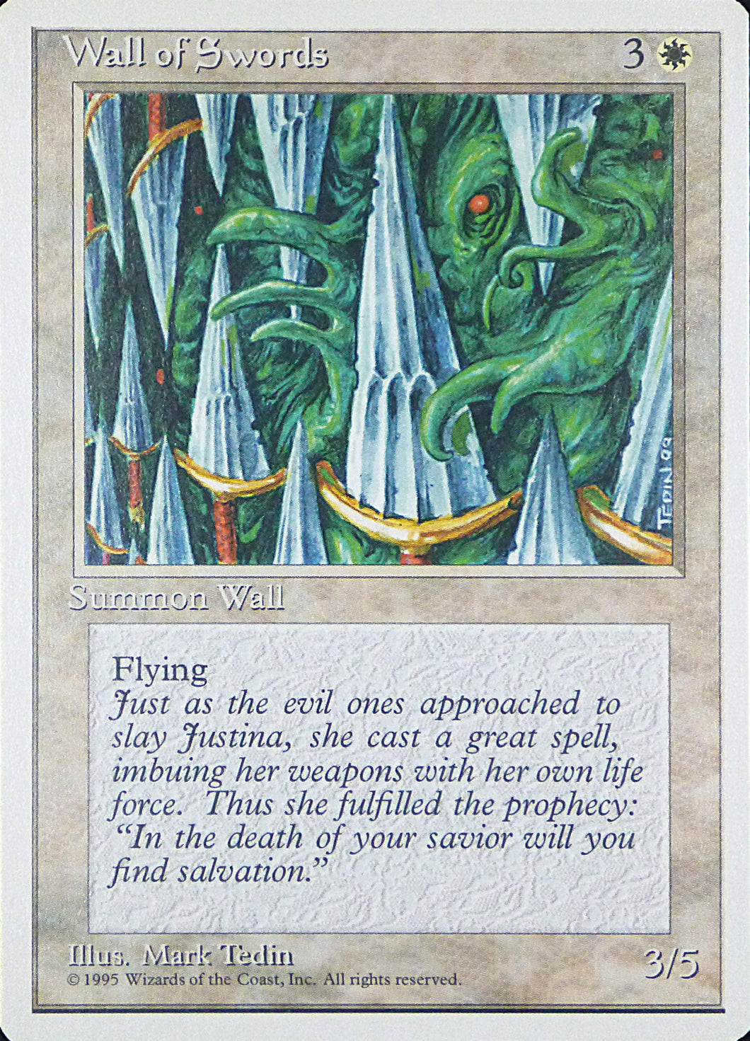 Magic the Gathering: Fourth Edition

Wall of Swords Fourth U0055