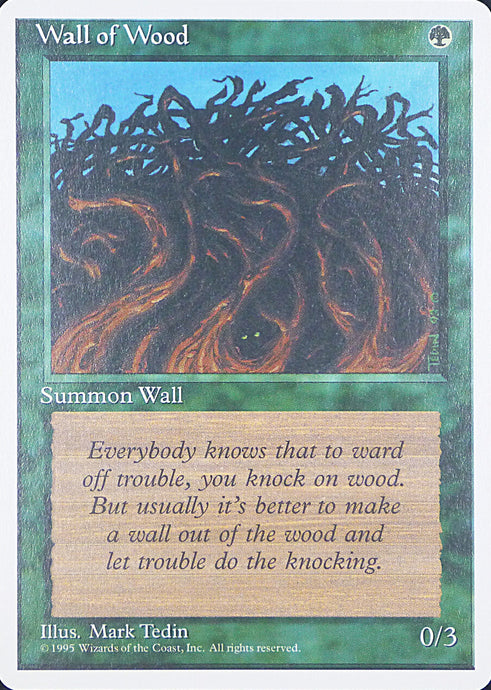 Magic the Gathering: Fourth Edition

Wall of Wood Fourth C0284