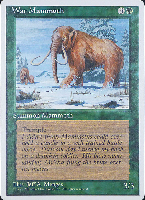Magic the Gathering: Fourth Edition

War Mammoth Fourth C0286