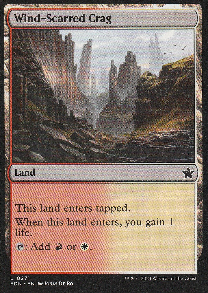 Magic the Gathering: Foundations Wind-Scarred Crag FDN L0271 Non-Foil