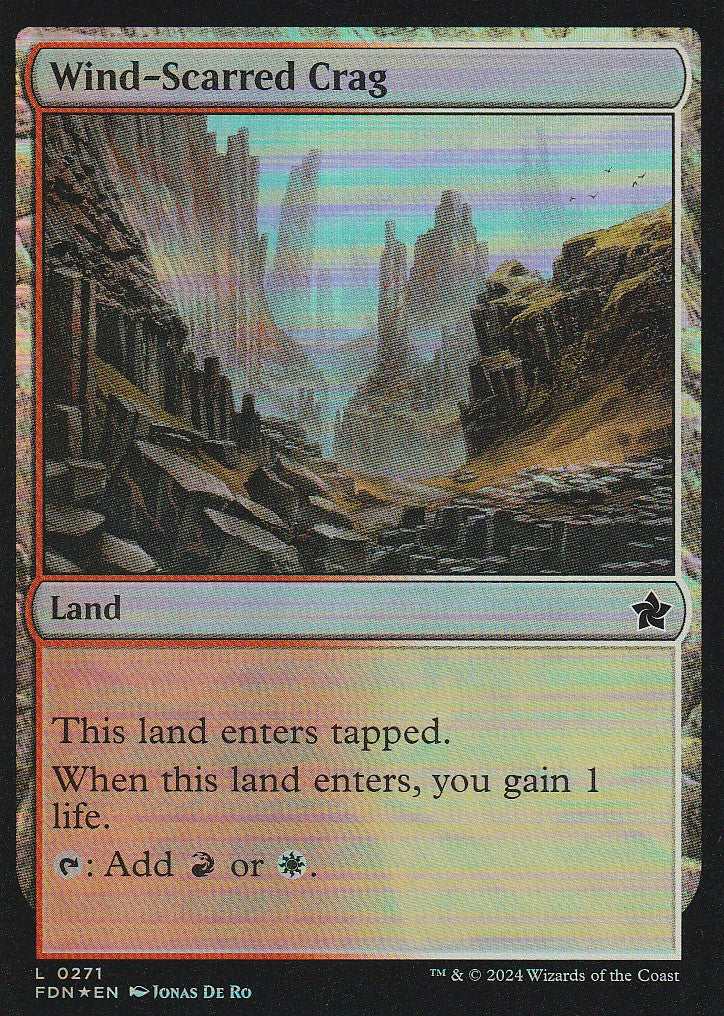 Magic the Gathering: Foundations Wind Scarred Crag FDN L0271 Foil