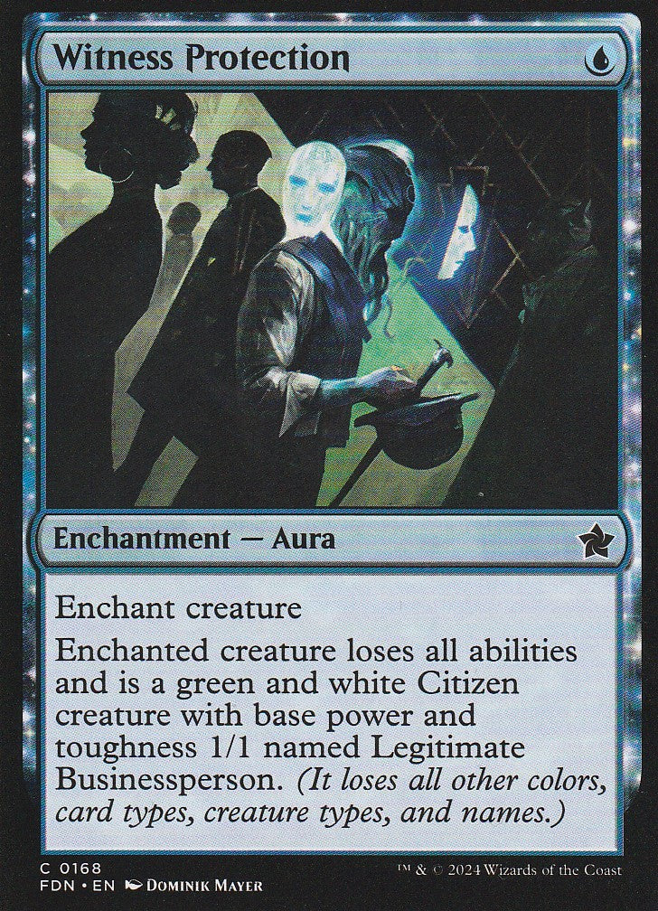 Magic the Gathering: Foundations Witness Protection FDN C0168 Non-Foil