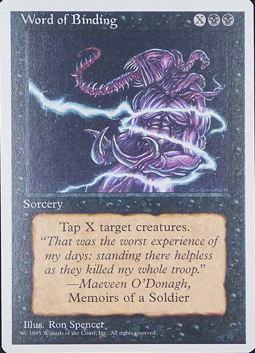 Magic the Gathering: Fourth Edition

Word of Binding Fourth C0172