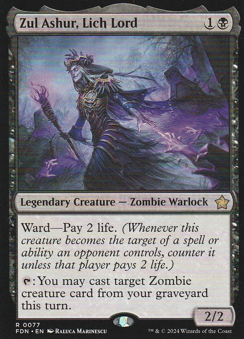 Magic the Gathering: Foundations Zul Ashur, Lich Lord FDN R0077 Non-Foil