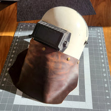 Load image into Gallery viewer, leather welding helmet bib - right side
